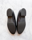 Chanel Black Leather Patent Cap Toe CC Ballet Flats (35.5)
