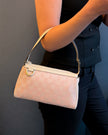Gucci Abbey Baby Pink GG Monogram Canvas Shoulder Bag