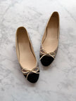 Chanel Multicolour Pastel Metallic Lurex & Black CC Ballet Flats (36) - VERY RARE