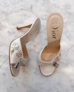 Dior by Galliano 2000s Archive Floral Key Lock Mules (39.5)