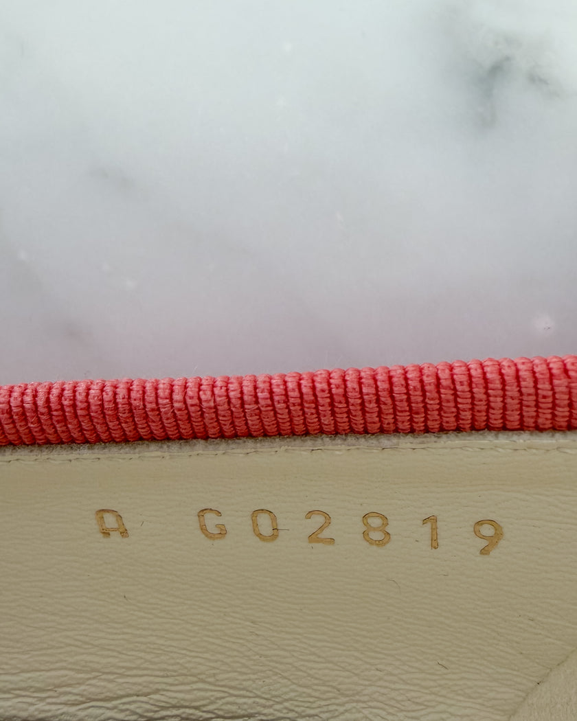 Chanel Peach Pink and Coral Canvas Ballet Flats (36) - VERY RARE