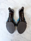 Celine Blue Confetti Beaded Mules - Unworn (38)