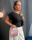 Chanel Baby Pink Satin Quilted Handbag with Silver Hardware - VERY RARE ARCHIVAL PIECE