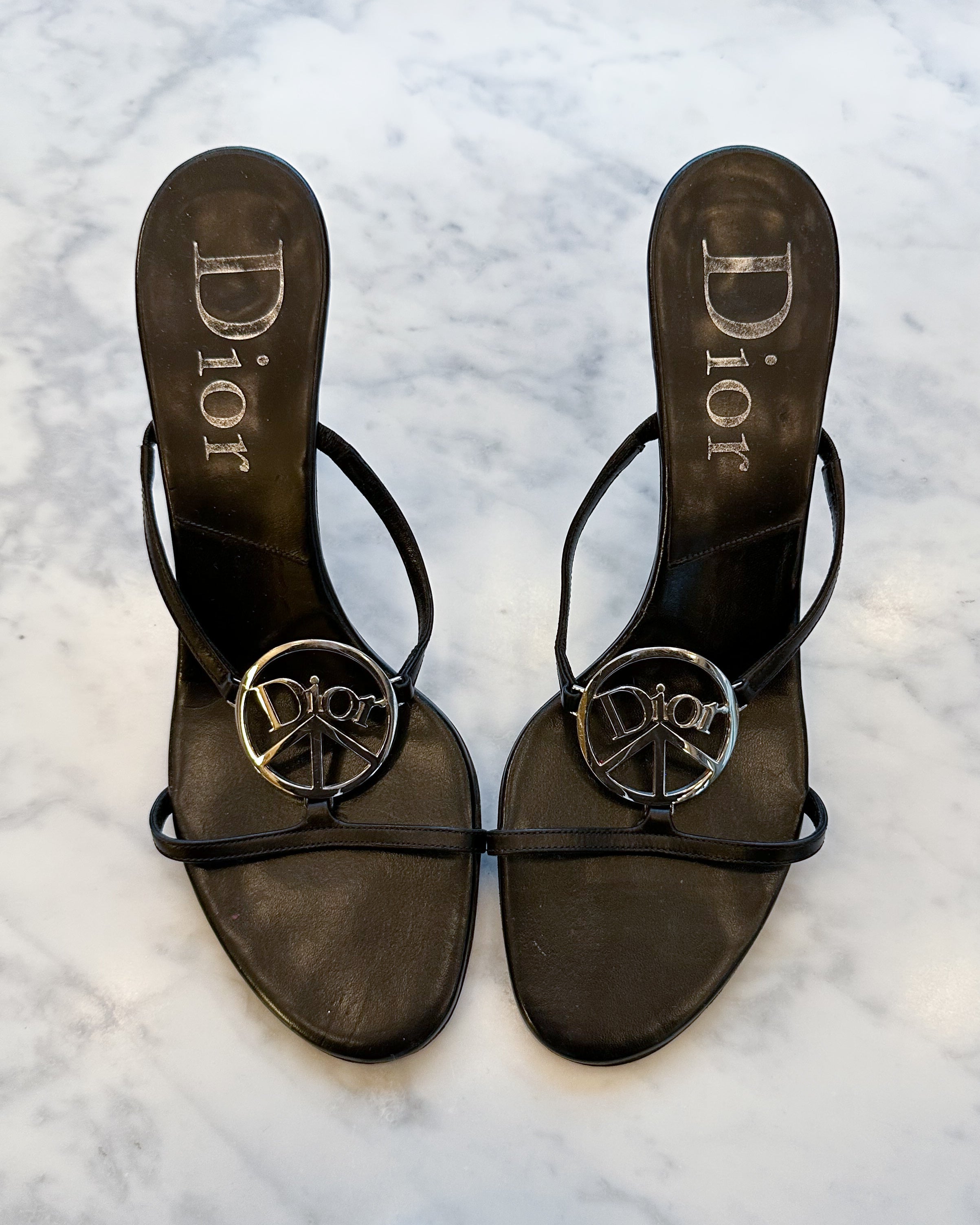 Dior 2000s John Galliano Peace and Love Mules (38)
