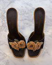 Chanel 2000s Archive Camellia Mules (37.5)