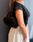 Prada Cleo Black Leather Shoulder Bag