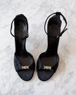 Gucci Crystal Satin Evening Sandals (38)
