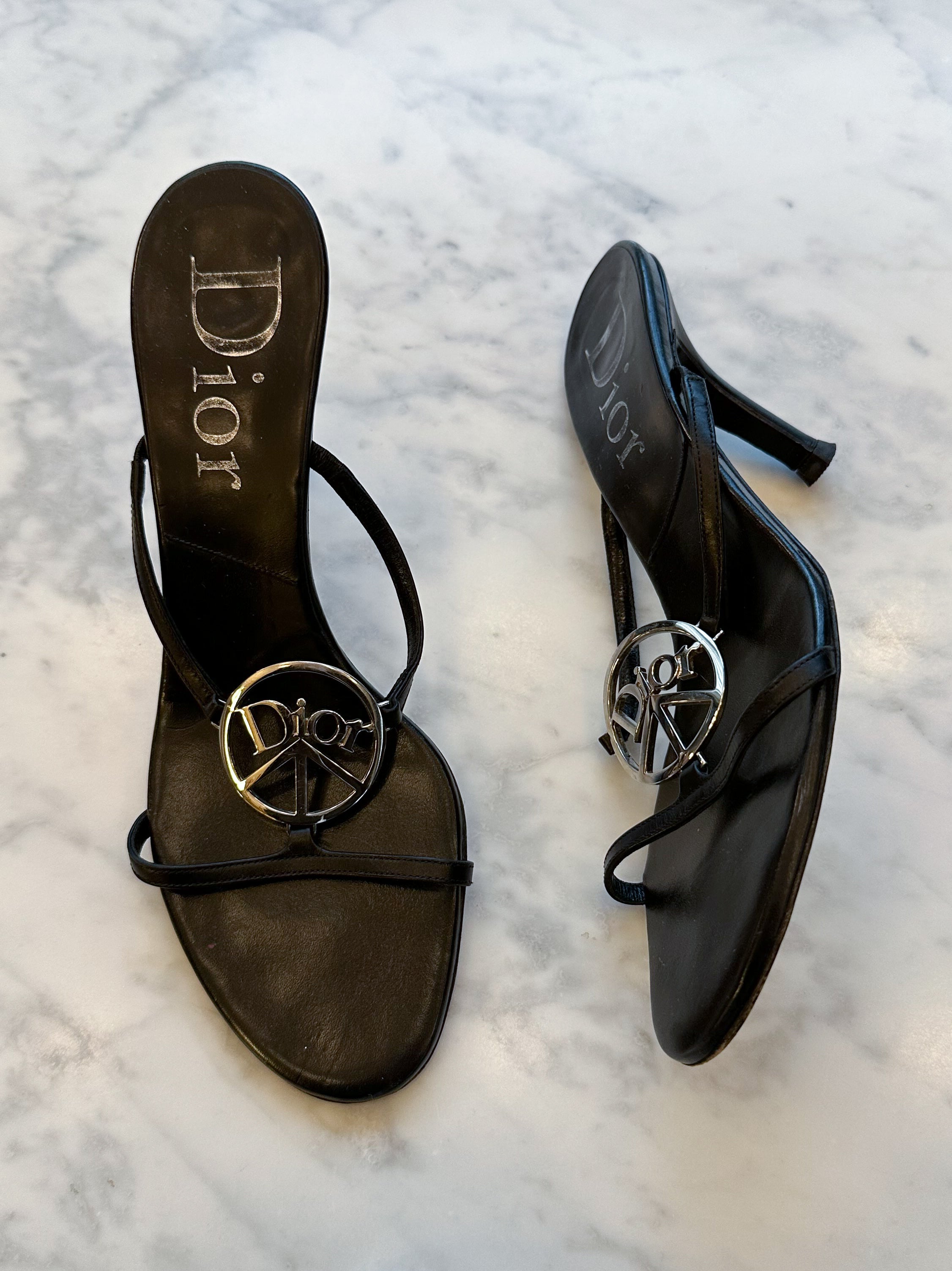 Dior 2000s John Galliano Peace and Love Mules (38)