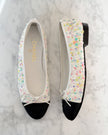 Chanel Birthday Cake Multicolour Sequinned Tweed Ballet Flats (37)