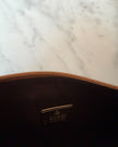 Gucci Bronze Brown GG Monogram Shimmer Satin & Leather Shoulder Bag with Gold Hardware
