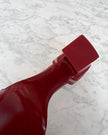 Dior by John Galliano S/S 2005 Red Leather CD Logo Strap Sandal Heels UNWORN (39)