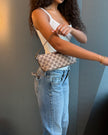 UNWORN Gucci Brown GG Monogram Canvas Boat Bag with Brown Handle