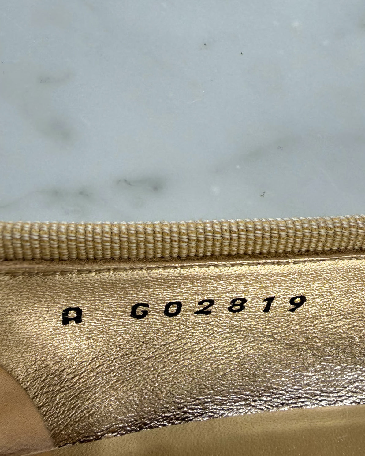 Chanel Metallic Champagne and Silver Holo CC Ballet Flats (34.5)