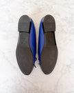 Chanel Electric Blue CC Cap Toe Ballet Flats (37.5)