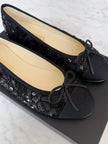 BRAND NEW Chanel 2025 Black Beaded & Sequin Camellia CC Ballet Flats (36.5) – VERY RARE