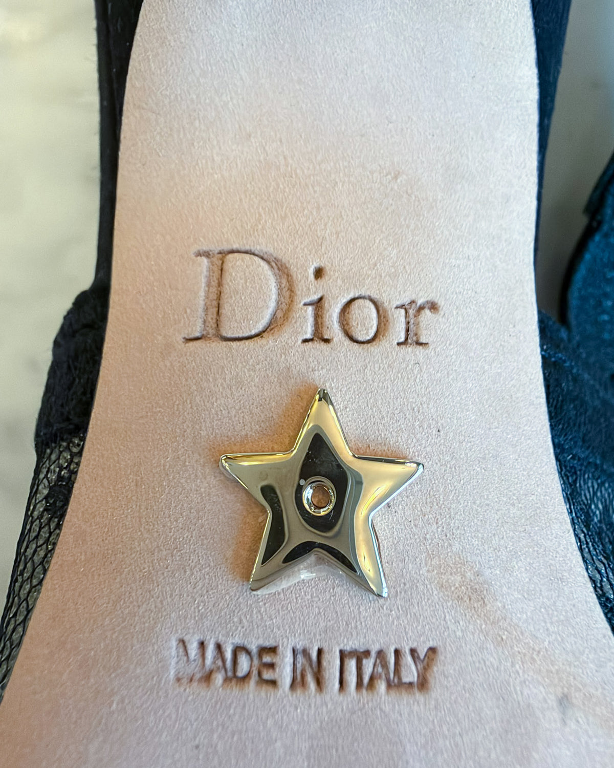 Dior J’Adior Polka Dot Mesh Slingback Heels (36)