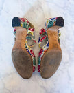 Chanel Camellia CC Multicolour Print Heels (37.5)