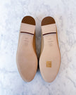 BRAND NEW Chanel Beige Leather Ballet Flats with CC Logo (40)