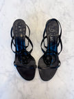 Dior by John Galliano Black Logo Strappy Heels (36.5)